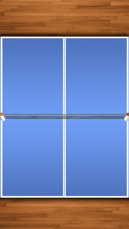 Il tavolo di Pong Phone visto dall'alto